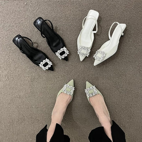 2022 New Fashion Rhinestones Sequined Banquet Designer Heels